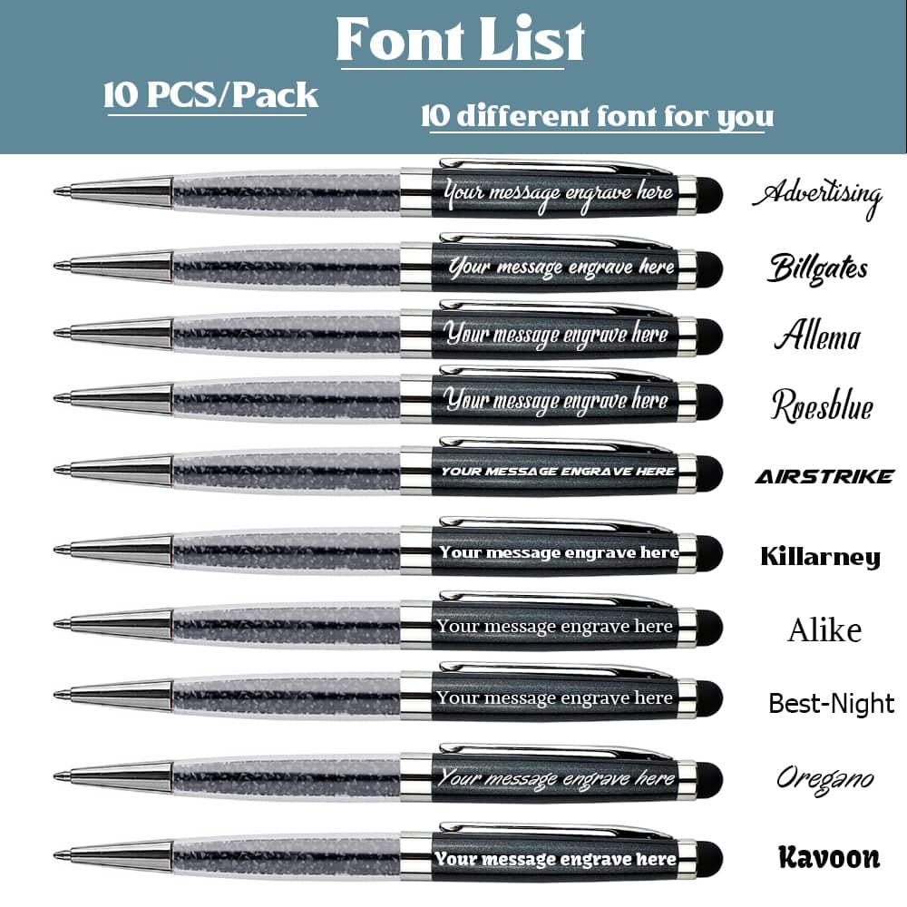 Personalized Ink Pens Engraved with Name or Message, Team Name, Phone –  Ancolo office
