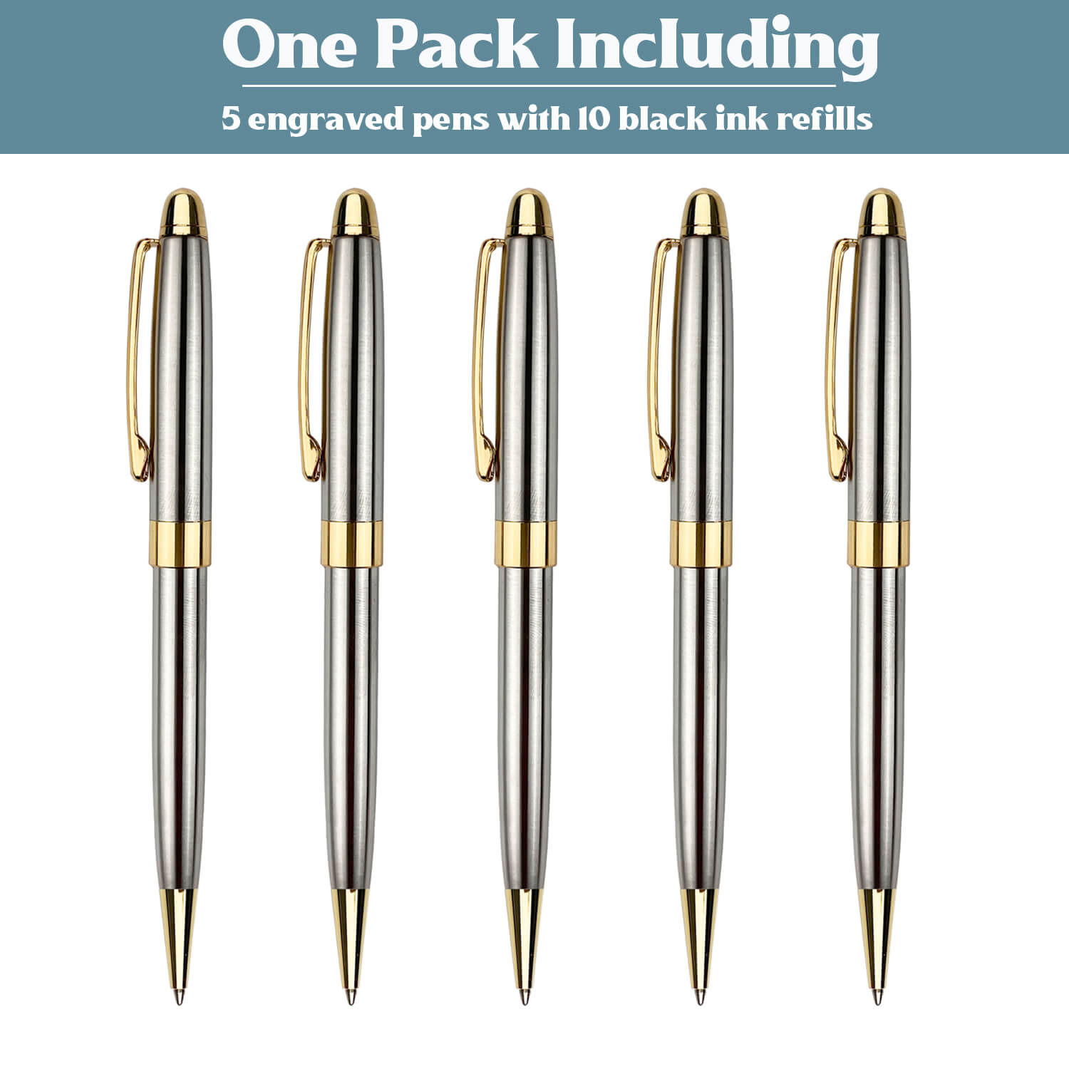 Set of 4 Cross Pens Includes Two Gold Pens, One Silver Pen and One Refill