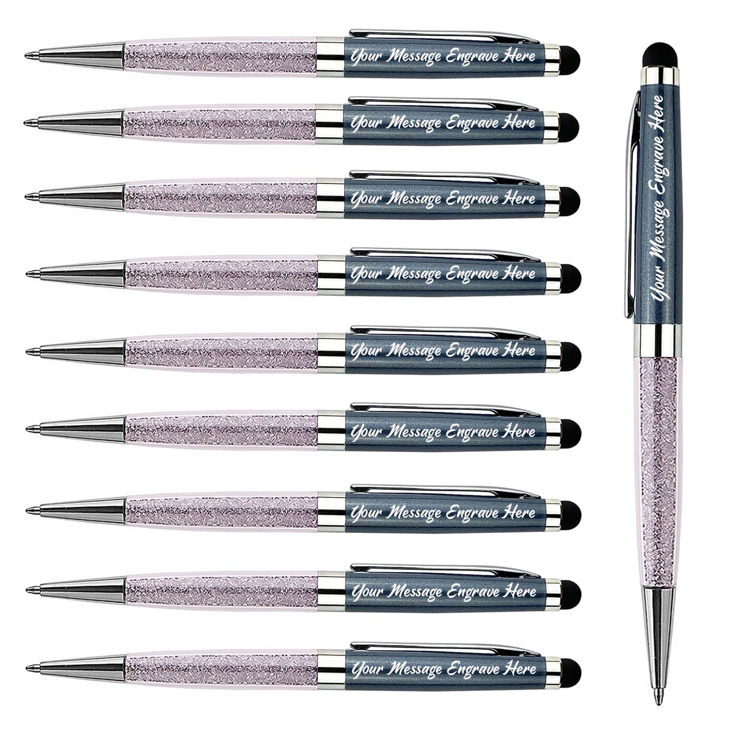 5 pcs Crystal pen Diamond ballpoint pens Stationery ballpen 2 in 1 crystal  stylus pen touch pen for iPhone iPad etc