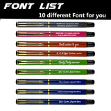 Load image into Gallery viewer, Personalized Ink Pens Engraved with Name or Message, Team Name, Phone Number 10 pcs/pack