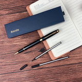 Load image into Gallery viewer, Ancolo Rollerball Pens Personalzied Gift Set - Black